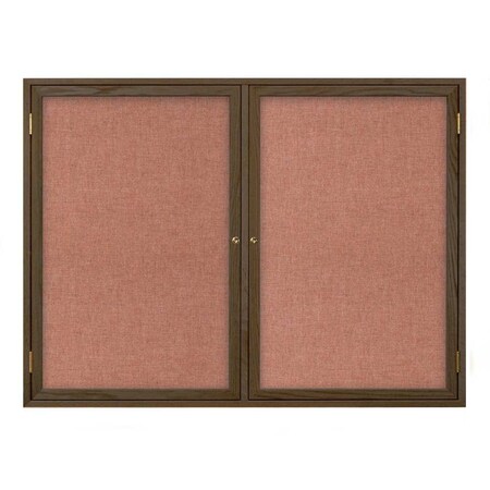 United Visual Products Open Faced Traditional Corkboard, 60x36" UV643A-WHITE-APRICOT